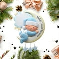 thumbnail image 5 of Seyotauo 2025 The First Christmas Ornament – Boy Girl on Moon - Personalized Holiday Keepsake – Custom The 1st Christmas Ornament for Boy & Girl – Resin DIY Hand Painted Gift for The 1st Xmas, 5 of 5