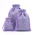 thumbnail image 1 of Bolsa de regalo de Navidad para guardar joyas, bolsita con cordón, bolsa de lino de imitación, 1 of 6