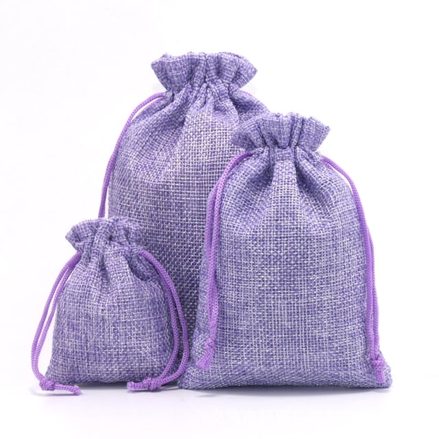 Bolsa de regalo de Navidad para guardar joyas, bolsita con cordón, bolsa de lino de imitación