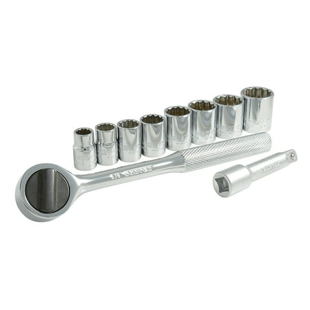 

Surtek 10 Socket Imperial Set and Accessories 3/8” Rack