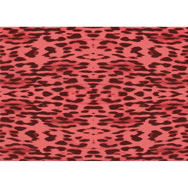 Ahgly Company Machine Washable Indoor Rectangle Transitional Grapefruit Red Area Rugs, 3' x 5'