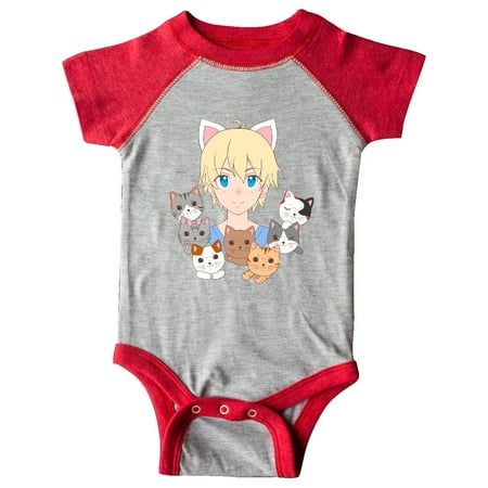 

Inktastic Neko Anime Boy with Cats Gift Baby Boy or Baby Girl Bodysuit