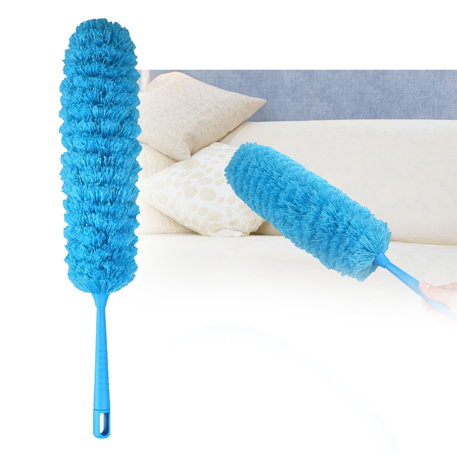 Electrostatic Adsorption Dust Removal Brush Microfiber Feather Duster Electrostatic Dust Duster 2PCS Flexible Bendable Removable Gap Dust Brush for Cleaning 