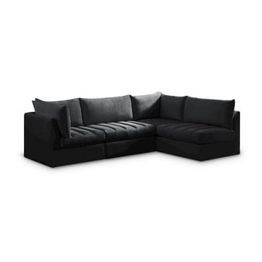 Meridian Furniture Jacob Black Velvet Modular Sectional