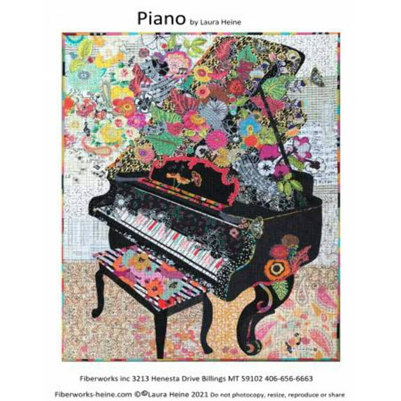 Piano Collage Pattern by Laura Heine