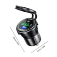 thumbnail image 3 of Adaptador de cargador de coche de 45W 12V/24V puertos USB duales con voltímetro para motocicleta de coche Sywqhk Accesorios para autos y motos, 3 of 3