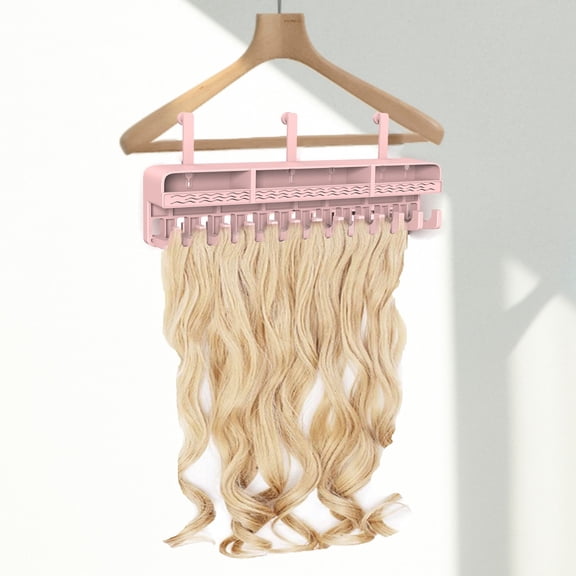 Wig Storage Rack - Functional Hair Extension Display and Dyeing Rack - Versatile Silicone Hanging Organizer for Wigs and Hair Accessories