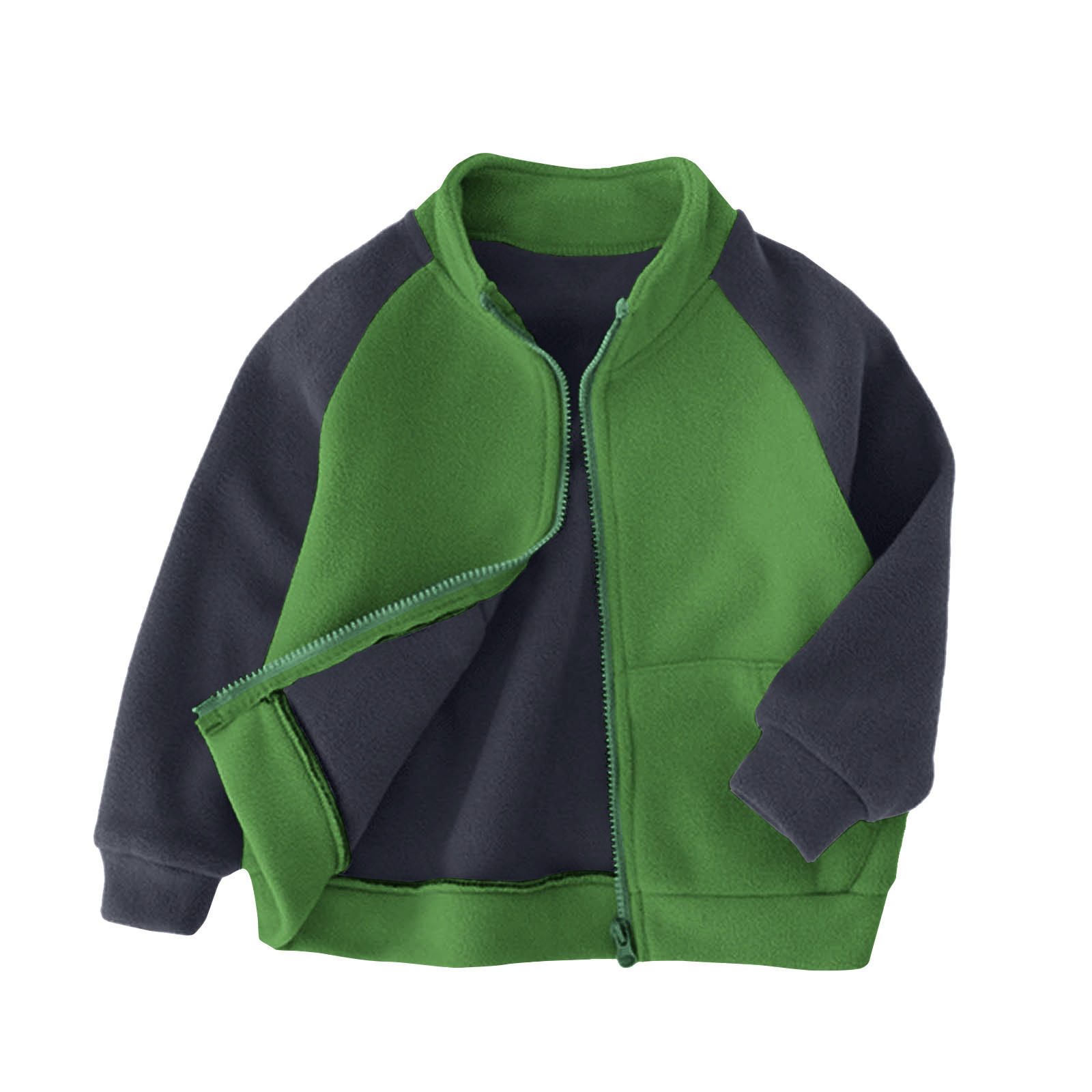 Lovzfmll Boys' and Girls' Raglan Sleeve Color Block Jacket, Polar