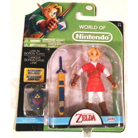 World of Nintendo The Legend of Zelda Ocarina of Time Link 4 Inch Action Figure in Goron Tunic