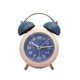 thumbnail image 1 of Reloj despertador vintage con doble campana y esfera azul de metal, 11 x 5 x 16 cm, 1 of 2
