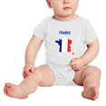 thumbnail image 2 of France Map Flag Baby Rompers Newborn Clothes Outfits (White, 3-6 Months), 2 of 5