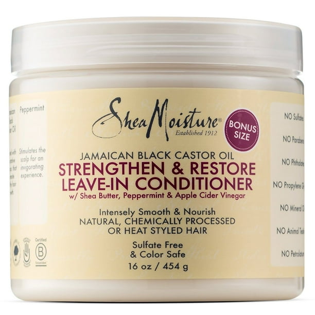 Shea Moisture Oil Strengthen, Grow, and Restore LeaveIn Conditioner 16 oz