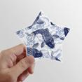 thumbnail image 1 of Carp Wave Blue Pattern Japan Star Sticker Paster Vinyl Car Tags Decoration Decal, 1 of 3