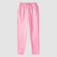 thumbnail image 2 of Lixiuxyad Comfy Casual Pants Women’s Fleece Lined Sweatpants Wide Straight Leg Pants Bottom Sweatpants Joggers Pants Workout High Waisted Pants With Pockets Pink, 2 of 3