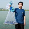 thumbnail image 5 of Fishing Net Fish Mesh Hand Throwing Net Outdoor Fishing Tackle Tools Accessories, 5 of 5
