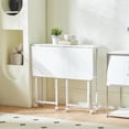 thumbnail image 3 of Folding Writing Desk Computer Desk for Small Space,31.5" Folding Desk for Study, Home Office,Small Spaces,white, 3 of 7