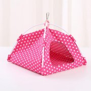 Bird Nest Hut Hammock,Parrot Tent House Bed Habitat Hideaway Reversible Cushion Mat Placed onto The Birdcage by a Metal Clasp,Fit for Budgerigar Parakeet Macaw