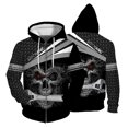 thumbnail image 3 of Sudadera de otoño para hombre, sudadera informal con estampado de calaveras, ropa para hombre, sudadera holgada con capucha y cremallera, 3 of 5