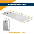 thumbnail image 3 of Alpcour Camping Cot Mattress Pad - 75x28" Corduroy Topper with Pillow & Carry Case - Grey, 3 of 9