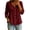 Wine, variant on Long Sleeve Tops for Women Baeitkot V Neck Button Down Velvet Babydoll Shirt Loose Fit Tunic for Casual Fall Wardrobe Gray S