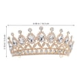 thumbnail image 4 of KAKOWELY Tiara de novia: diadema de corona para boda, tocado de princesa con diamantes de imitación para mujeres y niñas, accesorios para disfraces, bodas, cumpleaños, fiestas de graduación., 4 of 4