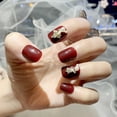 thumbnail image 4 of Women Artificial Nails Rhinestone 72PCS Fake Nail with DIY Nail Tools for Girls, 4 of 10