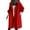 Z-107Red, variant on FAOWME Women's Hooded Coat With Pockets Long Sleeve Solid Color Buttons Drawstring Mid Length Loose Comfortable Elegant Jacket For Daily Wear,Blue,S