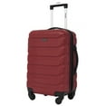 thumbnail image 2 of Wrangler 5 Piece Rolling Hard Side Spinner Luggage Set, Red, 2 of 11