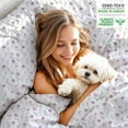 thumbnail image 4 of RUVANTI 100% Organic Cotton Sheets -Split King Sheet - 5 Piece Percale Weave Bedding, Crisp, Cooling & Breathable, Soft & Durable, 16" Deep Pocket, Hotel Quality Sábanas - Obsessed Stems, 4 of 7
