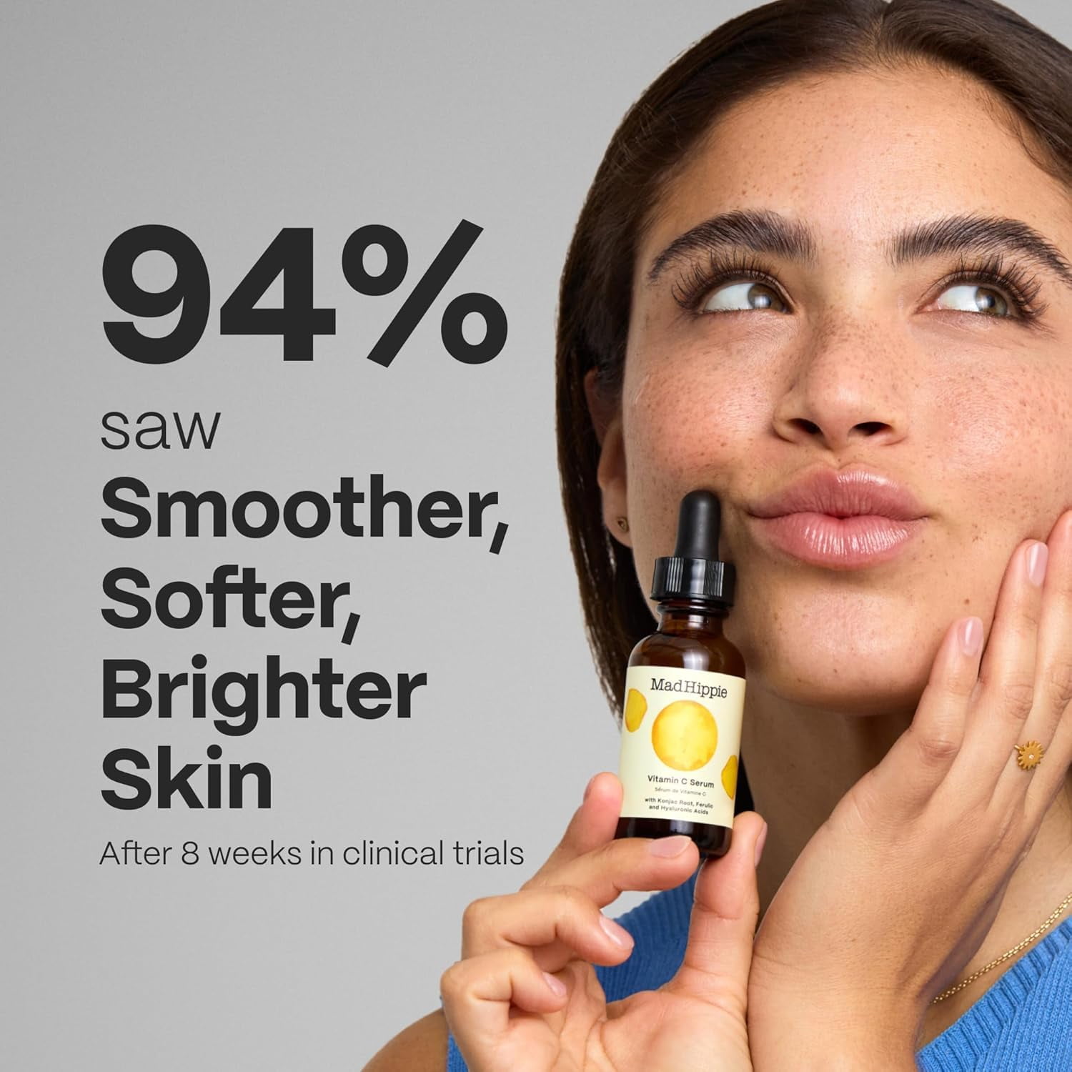 Mad Hippie Vitamin C Serum – Brightening Serum with Hyaluronic Acid, Ferulic Acid, Vitamin E