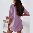 thumbnail image 2 of Camisa De Verano, 5 Colores Disponibles Lavar A Máquina Color Puro Estilo Jersey Camisa De Mujer Tela Suave Para El Día A Día Para Ir De Compras OTVIAP Púrpura L, 2 of 6
