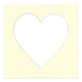 thumbnail image 3 of Off White Picture Frame Mat for 12x12 Frames - Heart Opening for 6x6 Photos - 1 Mat, 3 of 7