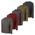 thumbnail image 4 of Essential Elements Mens Active T-Shirt - Quick-Dry Athletic Workout Training Crew Neck Long Sleeve Top 5 Pack, 4 of 7