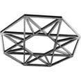 thumbnail image 2 of 36"OD x 14"ID x 1"P Guardian Architectural Grade PVC Pierced Ceiling Medallion, Antiqued Silver, 2 of 10