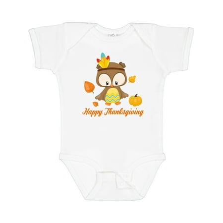 

Inktastic Happy Thanksgiving Owl Gift Baby Boy or Baby Girl Bodysuit