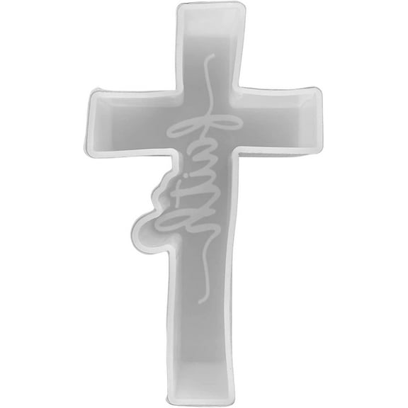 Faith Cross Silicone Mold  Size 2.25" Wide x 4" Long x .8" Deep  Faith Cross Mold  Small Cross Design for Freshie, Soap, Resin, Candles