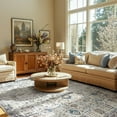 thumbnail image 4 of Area Rug x Vintage Rug Indoor Washable Rug Retro Accent Rug Distressed Carpet Multi Floral Print Country Boho Rug Non Slip Kitchen Bedroom Living Room Dining Room Office, 4 of 9