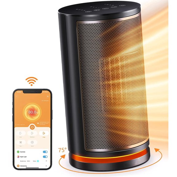 Smart Space Heater, 1500W Fast Heating WiFi Small Heater with Thermostat