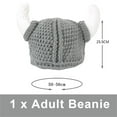 thumbnail image 1 of Hat Handmade Medieval Grey Wool 1x Adult Hat, 1 of 10