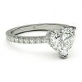 thumbnail image 2 of 2.00 Ct Solitaire Heart Shaped Diamond Wedding Rings for Women Solid 14K White Gold, 2 of 9