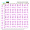 "Paw Print Pink 1/2"" (0.5"") Scrapbooking Crafting Stickers"