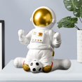 thumbnail image 4 of Figura de astronauta moderna, modelo de resina, artesanía, estatua de astronauta del espacio exterior 20.5x19x11CM, 4 of 9
