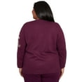 thumbnail image 2 of Alfred Dunner Womens Plus-Size Diagonal Floral Embroidered Sweater, 2 of 4