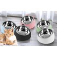 thumbnail image 5 of Cuencos para gatos, cuenco para mascotas de acero inoxidable de 200 ml, cuenco para gatos antivómitos, cuenco antideslizante para perros y gatos, soporte elevado 15 inclinado, cuenco extraíb, 5 of 5