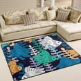 thumbnail image 2 of Coolnut Fish and Seaweed Lightweight Carpet Mats, 5'3" x 4' Area Soft Rugs, Floor Mat Rug Home Decoration for Kids Room Living Room, 63"x 48", 2 of 6