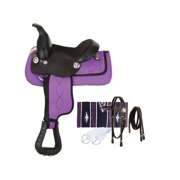 Tough 1 Western Saddle Package Eclipse Mini Trail 8" Purple 9KS408