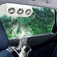 thumbnail image 2 of Solar Powered Car Exhaust Fan 3 Head Electric Car Cooling Fan A, 2 of 5