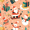 Pink Christmas Santa, variant on Yayeee 40oz Stainless Steel Tumbler with Straw and Handle Double-Wall Insulated Travel Water Bottle, White Doodle Pattern