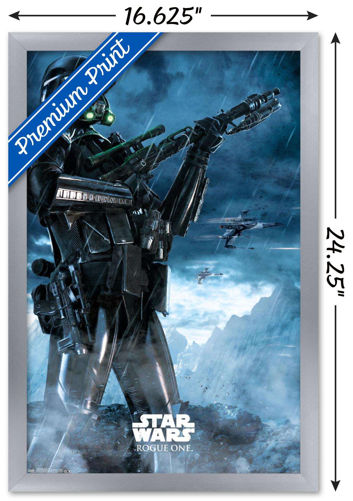 Star Wars: Rogue One - Storm Wall Poster, 14.725" x 22.375", Framed