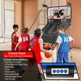 thumbnail image 4 of Dual Shot Basketball Arcade Game, Segmart 81"x44" Foldable Indoor Electronic Arcade Basketball Game with 6 Balls, 8 Modes, LED Scoreboard, Air Pump, Battery Powered for Adults, Black, 4 of 9